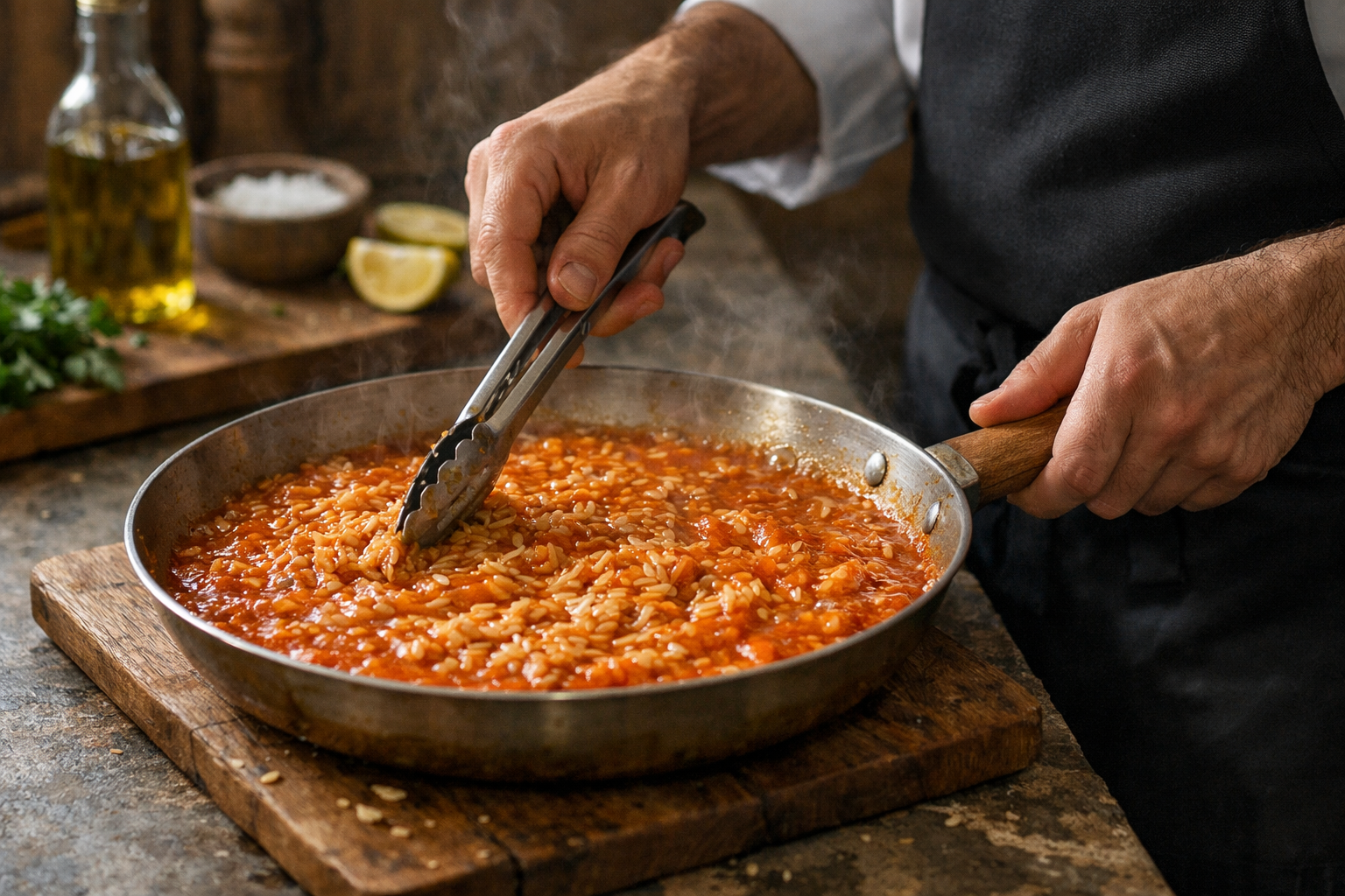 Step 3 - Prawn Kritharoto