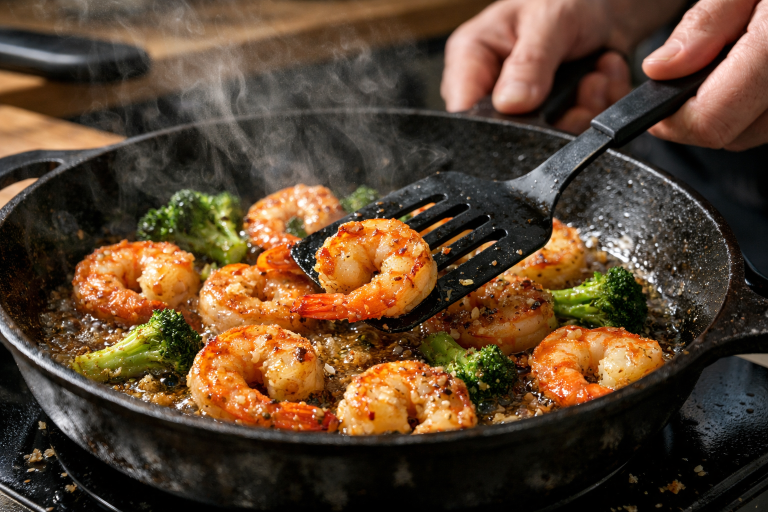 Step 4 - Skillet Garlic Butter Shrimp and Broccoli
